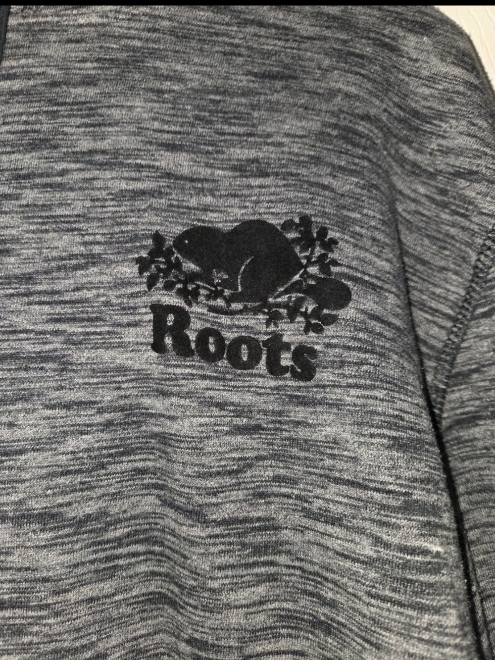 Roots Canada Mens XXL Grey Marled Hoodie with Kangaroo Pocket EUC - Picture 3 of 9